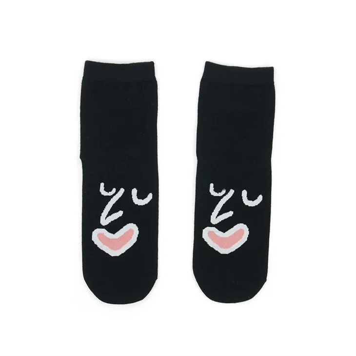 Tất Cotton Emoji Đen