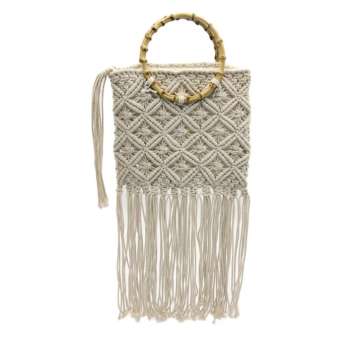 Túi đan móc tre cỡ trung