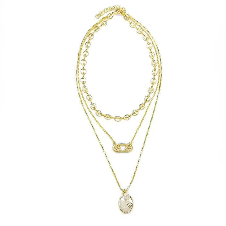 Vòng cổ nhiều lớp cung hoàng đạo vàng