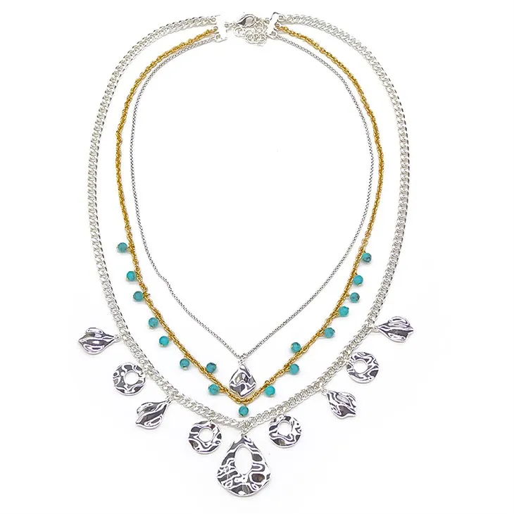 Bộ vòng cổ chuỗi nhiều lớp