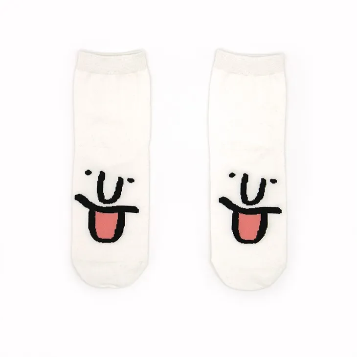 Tất Cotton Emoji Trắng